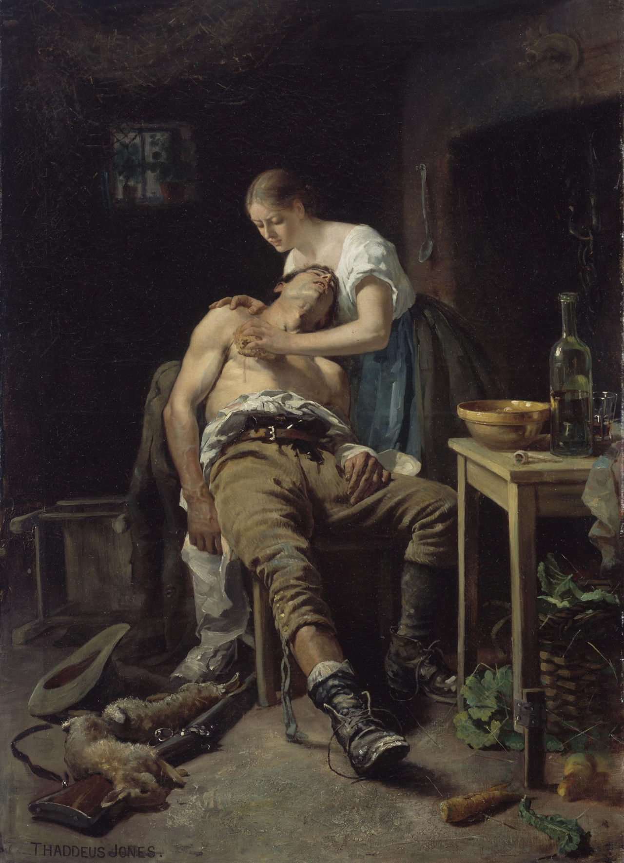 The Wounded Poacher, Henry Jones Thaddeus,  National Gallery of Ireland